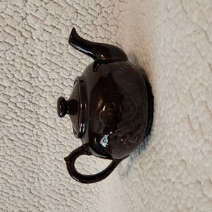 Vintage70's Japanese dragon chocolate mocha mousse brown oriental ceramic teapot